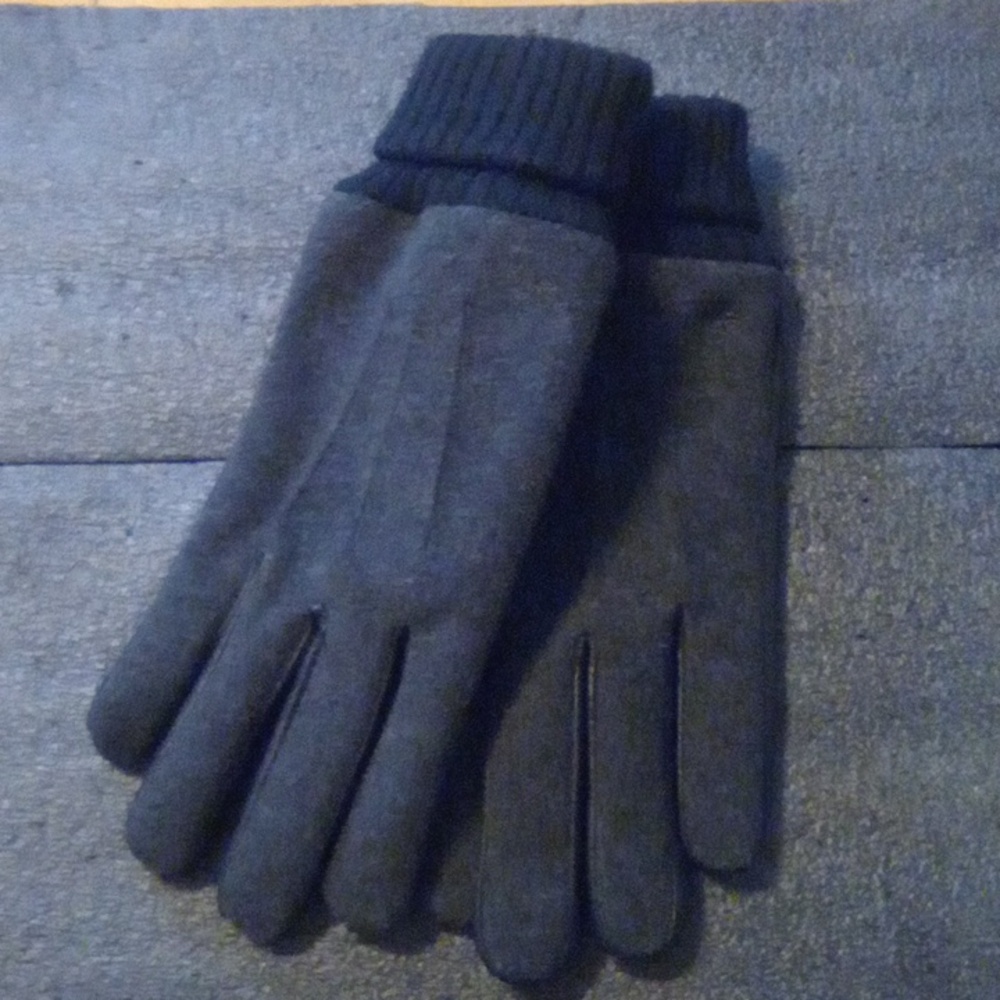 Dockers XL Men's Fabric Winter Gray Gloves
